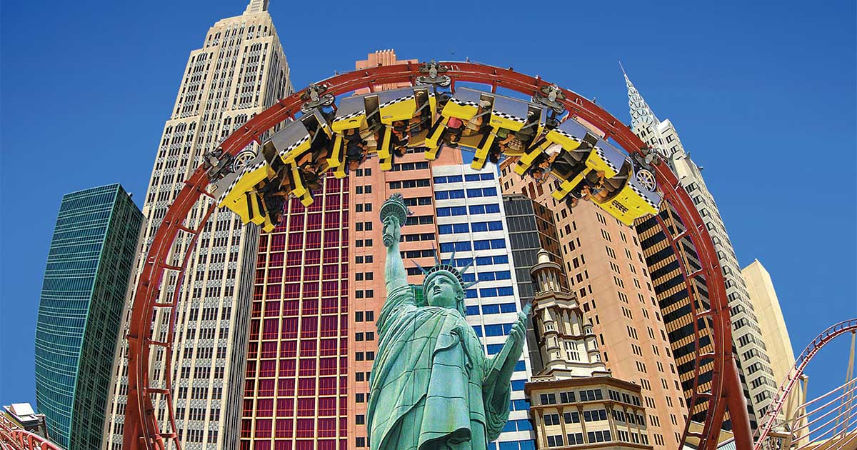 Las Vegas hotels New York New York rollercoaster