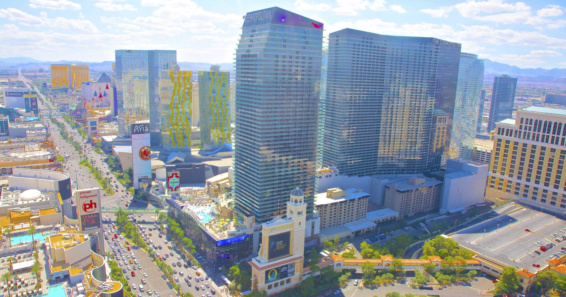 Las Vegas Strip - Cosmopolitan in great weather
