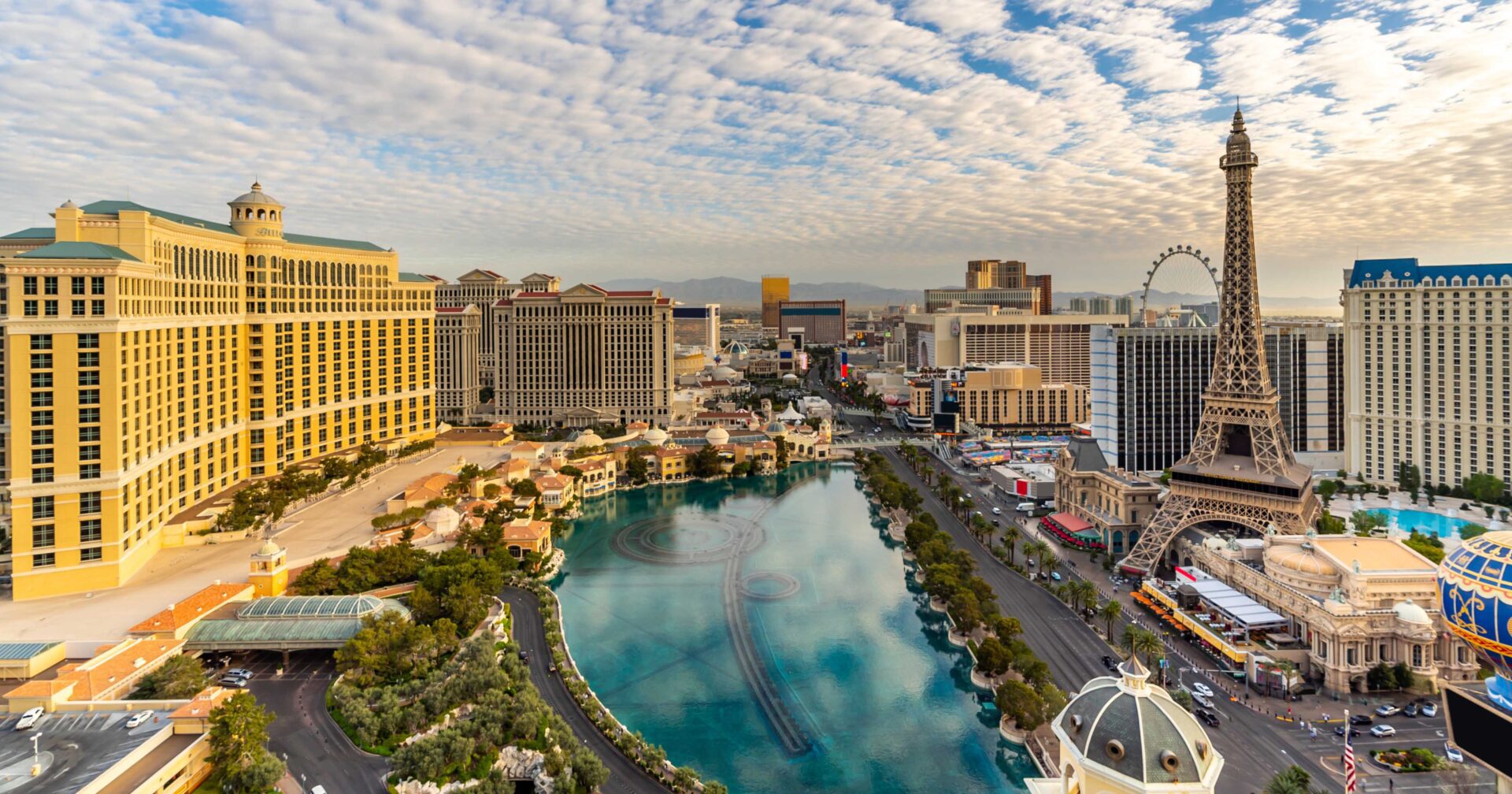 Las Vegas Strip from Cosmopolitan - Bellagio - Paris - Caesars